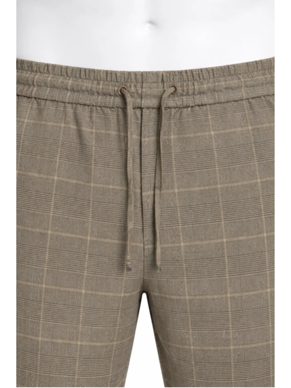 H&M Men’s Slim Fit Plaid Pull-On Pants Cuffed Joggers Size M
